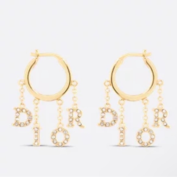 Dior Dio(r)evolution Earrings Gold-Finish Metal and Silver-Tone Crystals - Picture 1 of 8